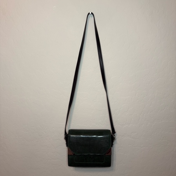 Barbara Bui Handbags - Barbara Bui Green Varanus Salvator Lizard Madness Crossbody Bag One Size